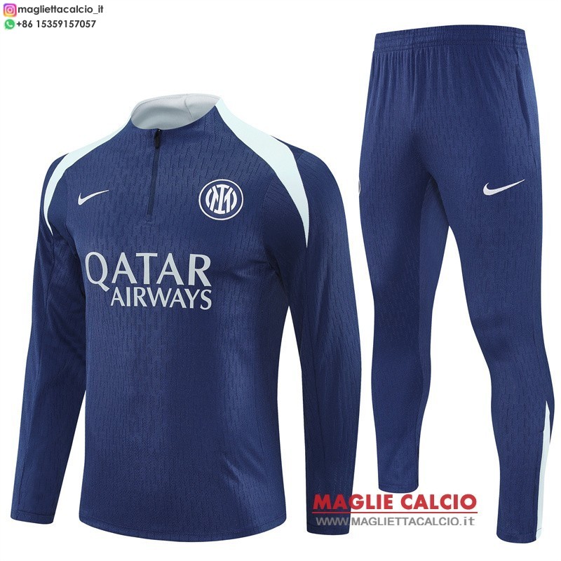 nuova inter miami insieme completo blu navy felpa da allenamento 2024-2025