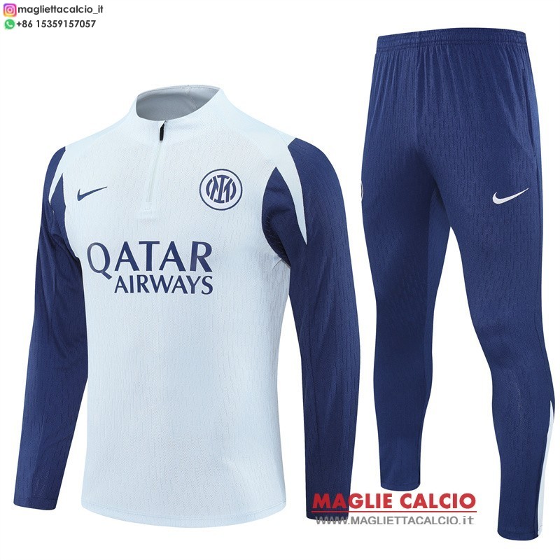 nuova inter miami insieme completo blu felpa da allenamento 2024-2025