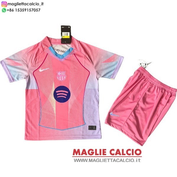 nuova Speciale magliette barcellona set completo bambino 2025-2026 Rosa