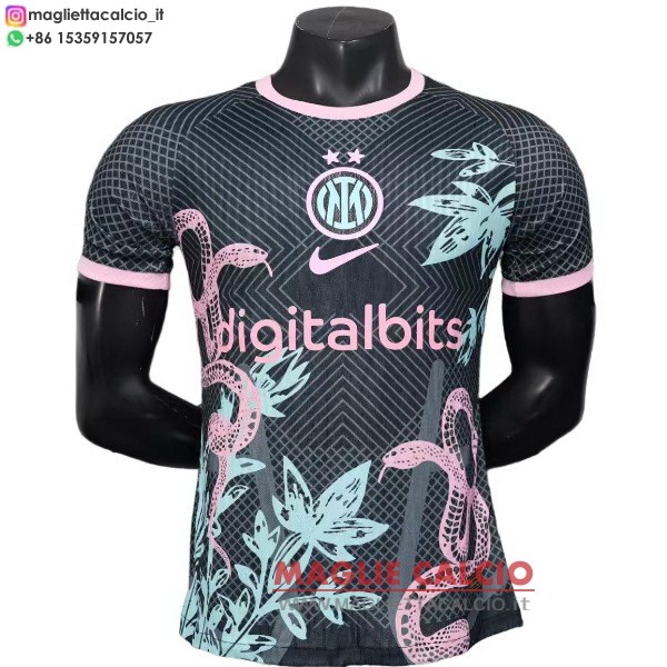 tailandia nuova speciale giocatori divisione magliette inter milan 2025-2026 nero rosa