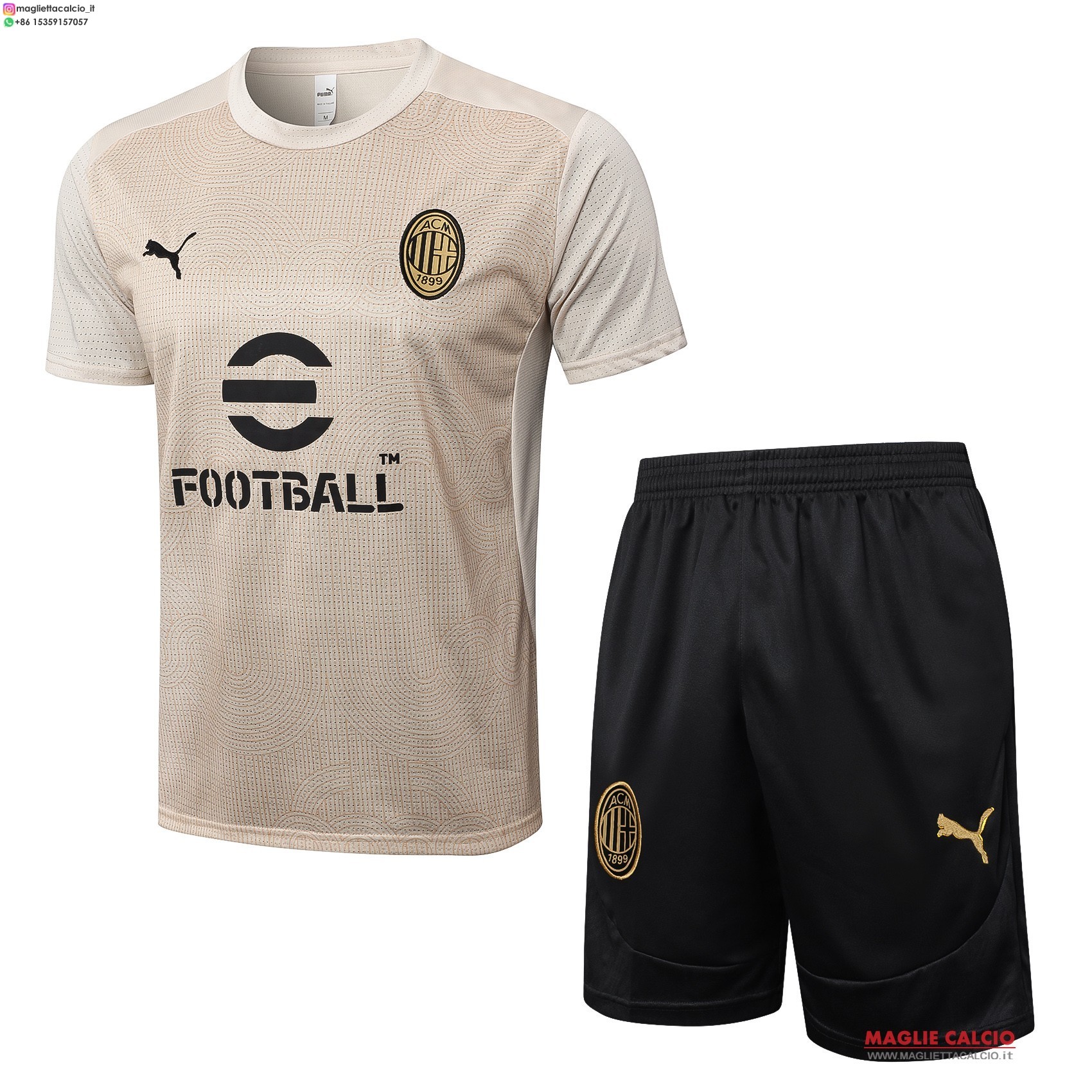 nuova formazione set completo divisione magliette ac milan 2025-2026 Giallo Nero