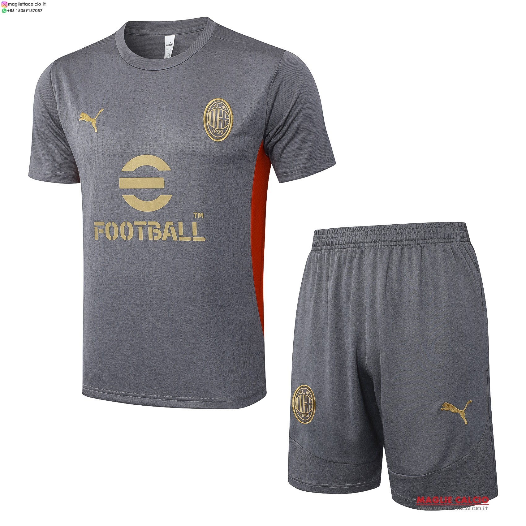 nuova formazione set completo divisione magliette ac milan 2025-2026 Grigio
