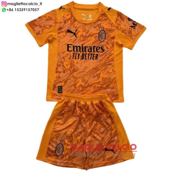 nuova Portiere divisione magliette ac milan set completo uomo 2025-2026 arancione
