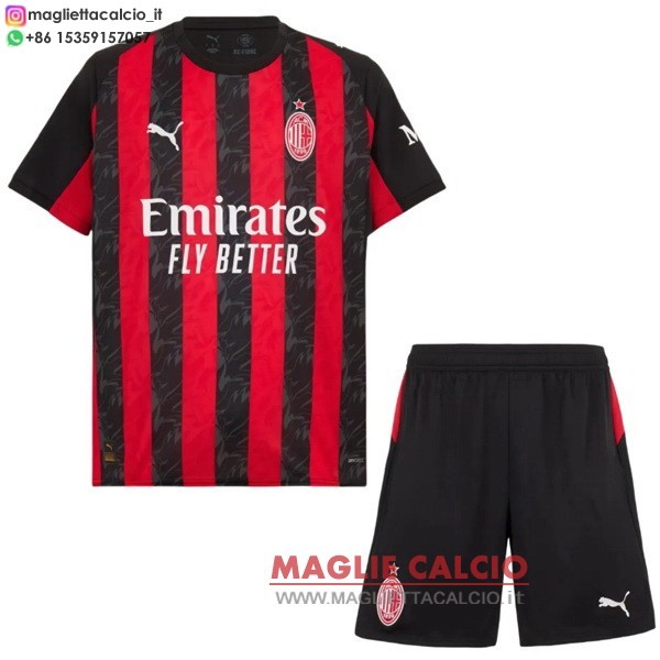 nuova prima divisione magliette ac milan set completo uomo 2025-2026