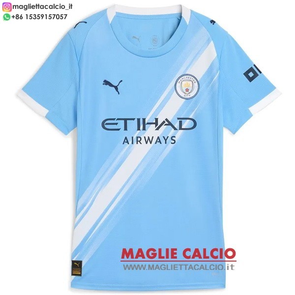nuova prima divisione magliette manchester city donna 2025-2026