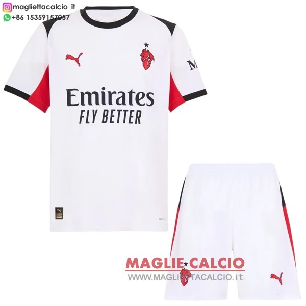 nuova seconda divisione magliette ac milan set completo uomo 2025-2026