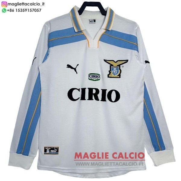 nuova prima manica lunga magliette lazio retro 1998-2000