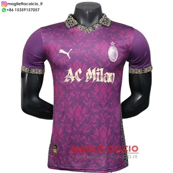 tailandia nuova speciale giocatori divisione magliette ac milan 2025-2026 Purpureo