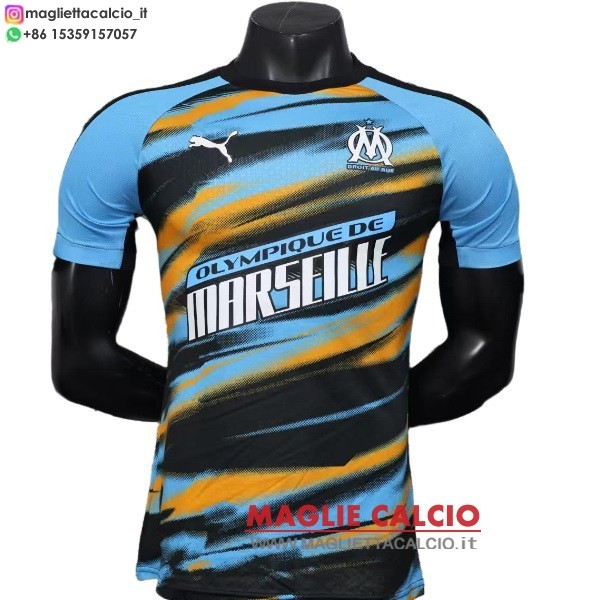 nuova speciale giocatori divisione magliette marseille 2025-2026 Blu Arancione