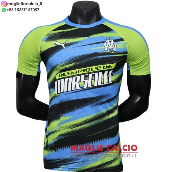 nuova speciale giocatori divisione magliette marseille 2025-2026 Verde Blu