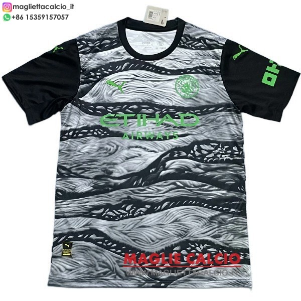 tailandia nuova speciale divisione magliette manchester city 2025-2026 nero grigio verde