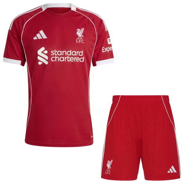 nuova prima magliette liverpool set completo bambino 2025-2026