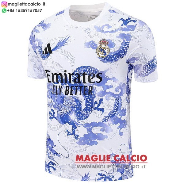 nuova formazione magliette real madrid 2025-2026 Bianco Blu