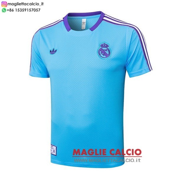 nuova formazione magliette real madrid 2025-2026 Blu Purpureo