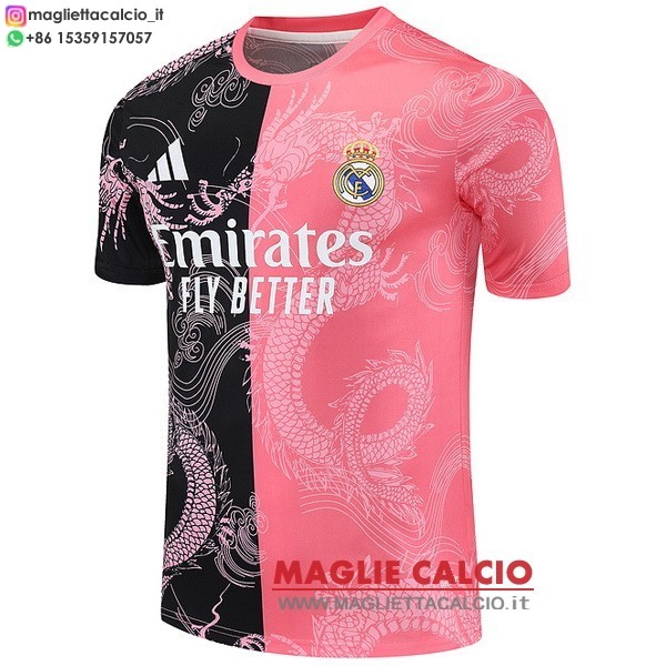 nuova formazione magliette real madrid 2025-2026 Nero Rosa