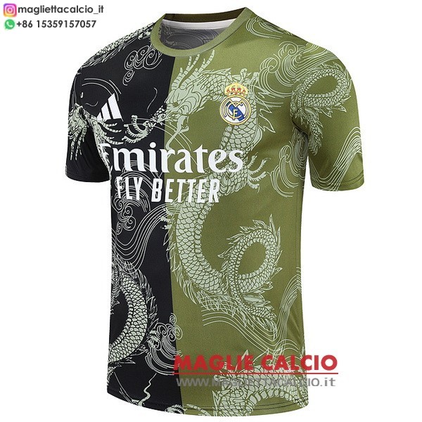 nuova formazione magliette real madrid 2025-2026 Nero Verde