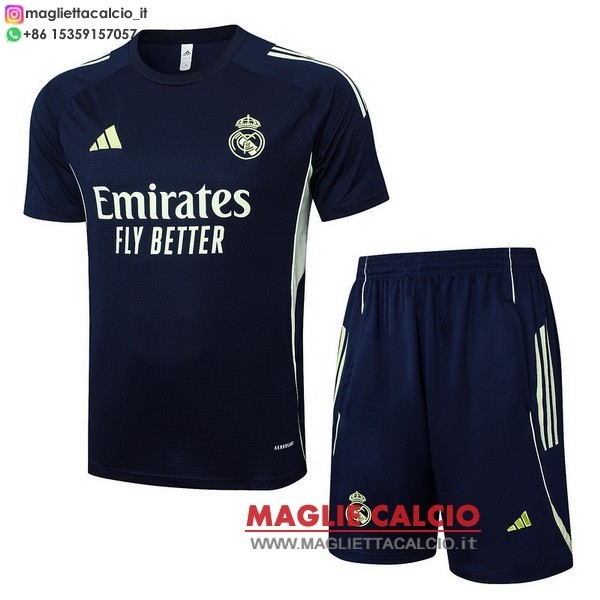 nuova formazione magliette set completo real madrid formazione 2025-2026 Blu Navy Verde