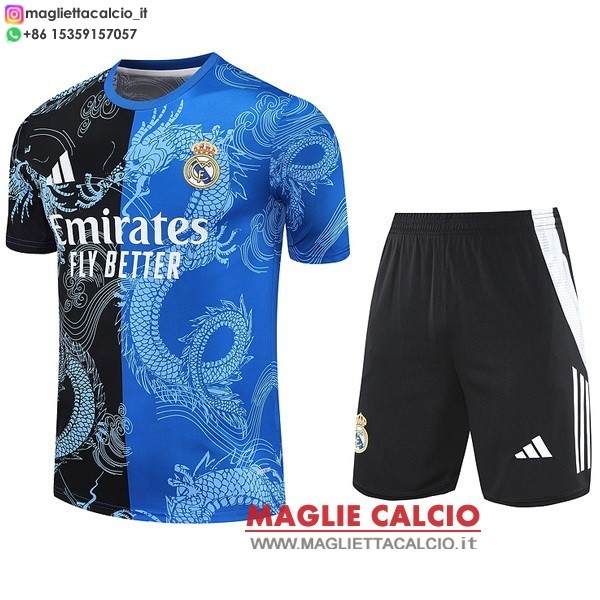 nuova formazione magliette set completo real madrid formazione 2025-2026 Nero Blu