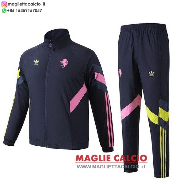 nuova juventus Blu Navy Rosa insieme completo Giacca a vento 2024-2025