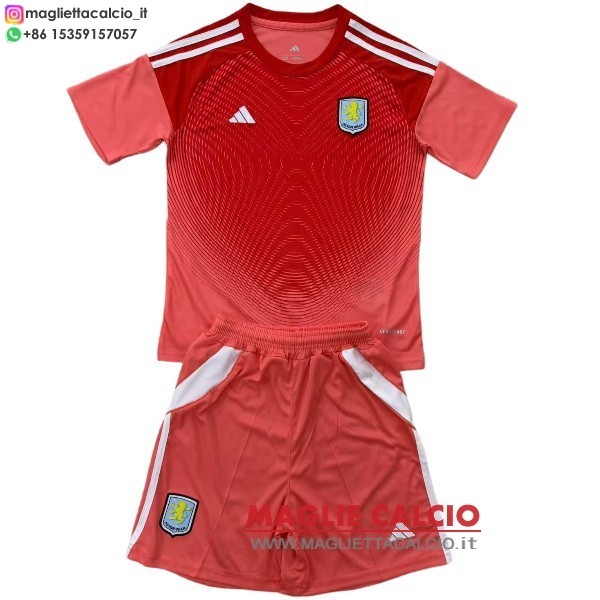 nuova portiere maglietta aston villa set completo bambino 2025-2026 Rosso