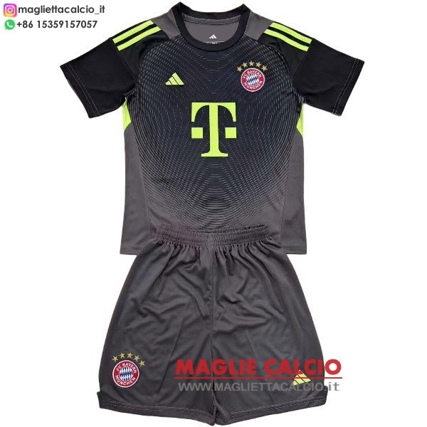 nuova portiere magliette bayern munich set completo bambino 2025-2026 nero