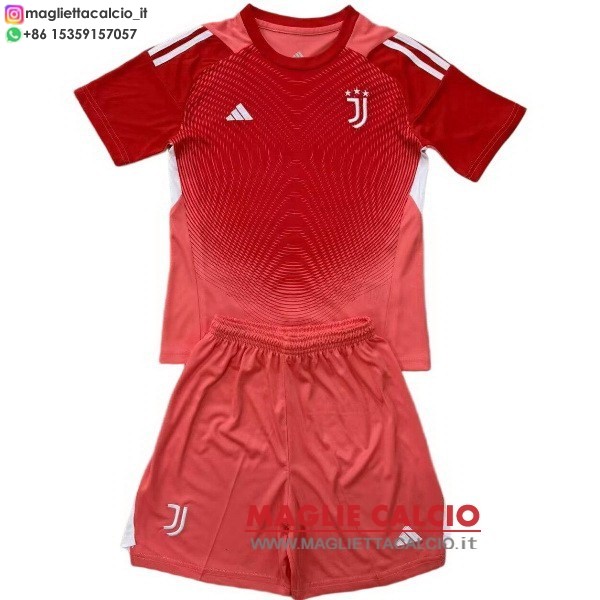 portiere magliette juventus set completo bambino 2025-2026 rosso