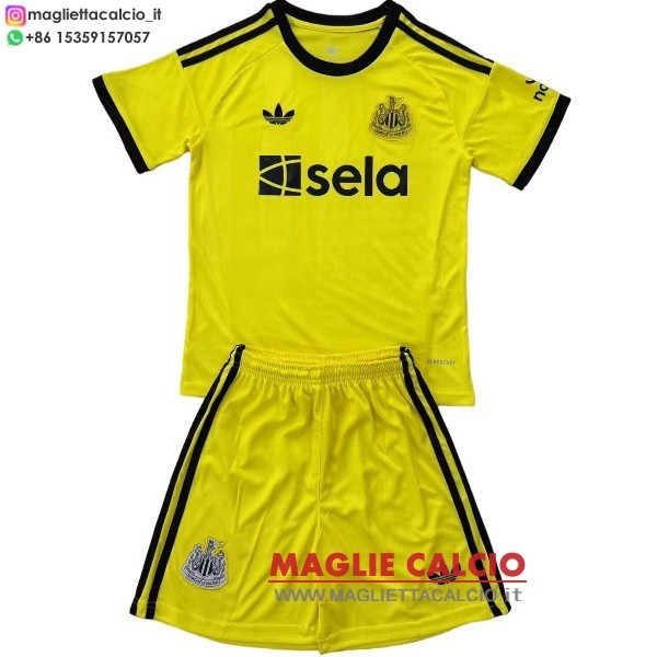 nuova portiere magliette newcastle united set completo bambino 2025-2026 Giallo
