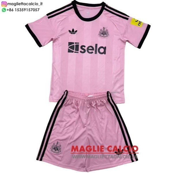 nuova portiere magliette newcastle united set completo bambino 2025-2026 Rosa
