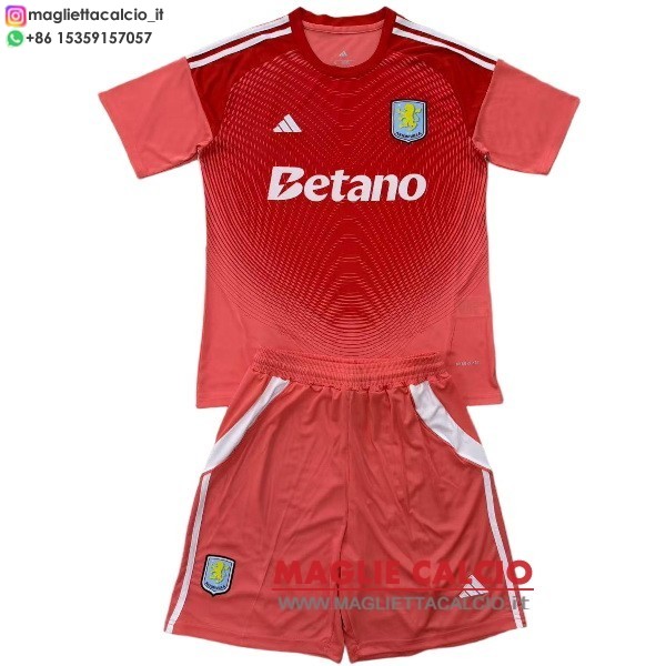 magliette portiere aston villa set completo uomo 2025-2026 Rosso