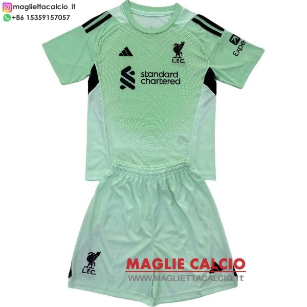 nuova portiere divisione magliette liverpool set completo uomo 2025-2026 Verde