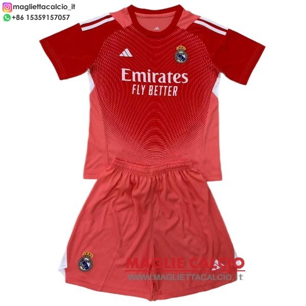 nuova portiere divisione magliette set completo uomo real madrid 2025-2026 rosso