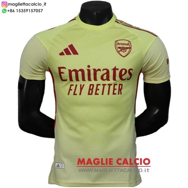 tailandia nuova portiere giocatori divisione magliette arsenal 2025-2026 giallo