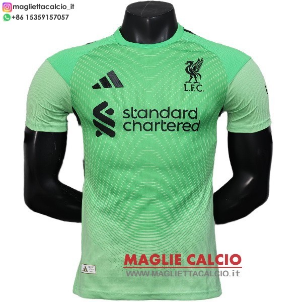 nuova portiere giocatori divisione magliette liverpool 2025-2026 Verde