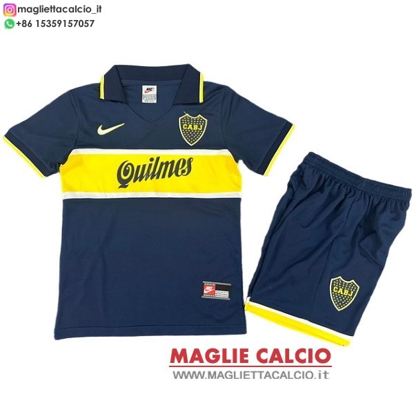 nuova prima set completo magliette boca juniors bambino retro 1996-1997