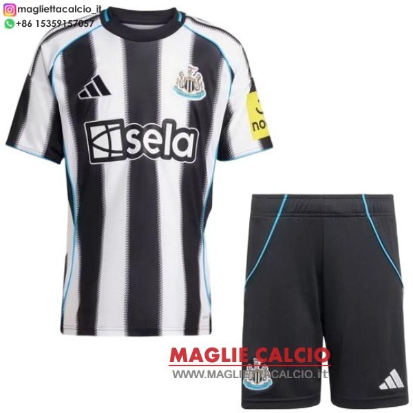 nuova prima magliette newcastle united set completo bambino 2025-2026
