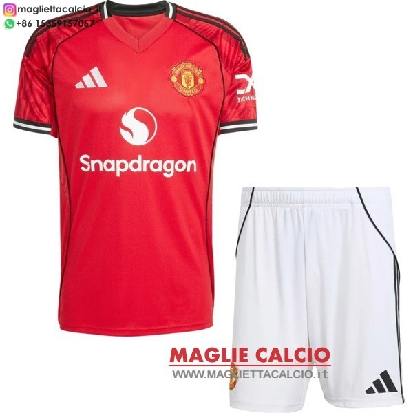 prima magliette manchester united set completo uomo 2025-2026