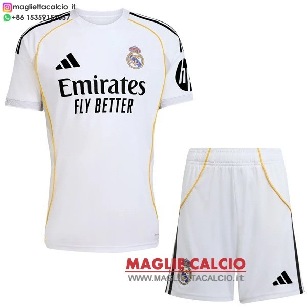 nuova prima divisione magliette set completo uomo real madrid 2025-2026