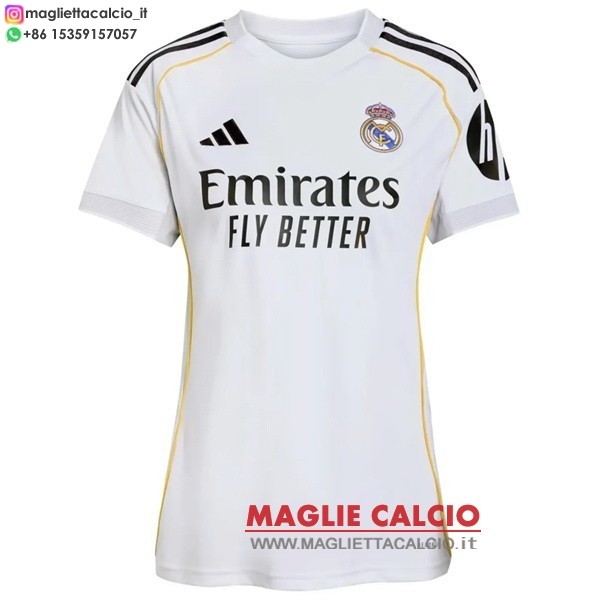 nuova prima magliette real madrid donna 2025-2026