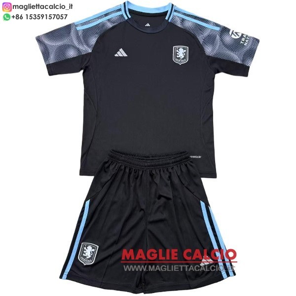 nuova seconda i maglietta aston villa set completo bambino 2025-2026