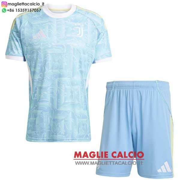 seconda magliette juventus set completo bambino 2025-2026
