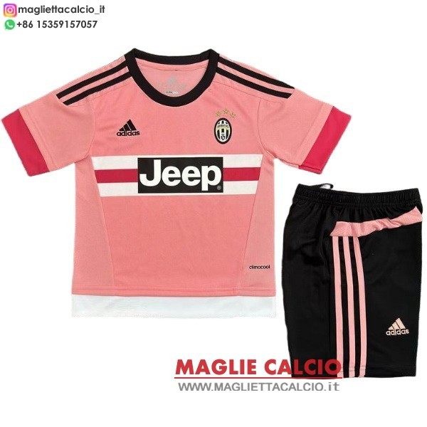 seconda magliette juventus set completo bambino retro 2015-2016