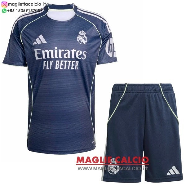 nuova seconda divisione magliette set completo uomo real madrid 2025-2026