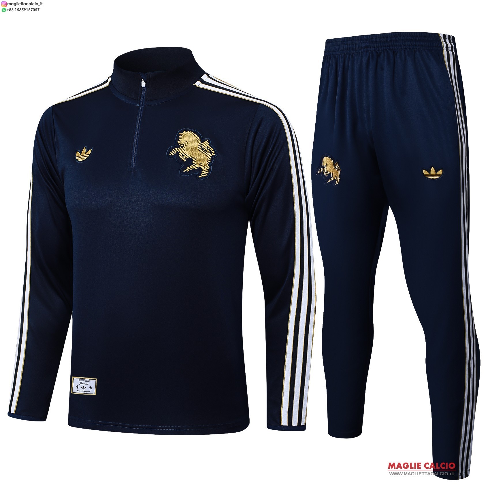 nuova juventus insieme completo Blu Navy bambino felpa da allenamento 2025-2026