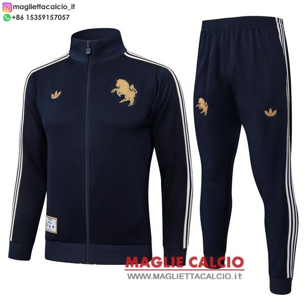 nuova juventus insieme completo Blu Navy giacca lunga zip 2025-2026