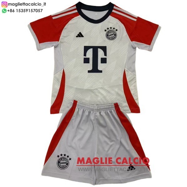 nuova speciale magliette bayern munich set completo bambino 2025-2026 grigio rosso