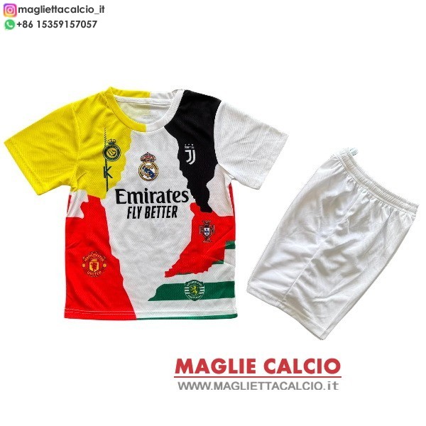 speciale magliette juventus set completo bambino 2025-2026 bianco