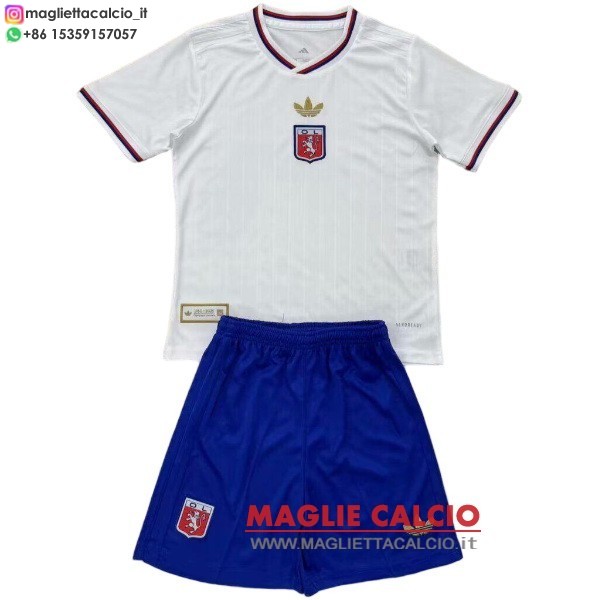 nuova speciale magliette lyon set completo bambino 2025-2026 bianco