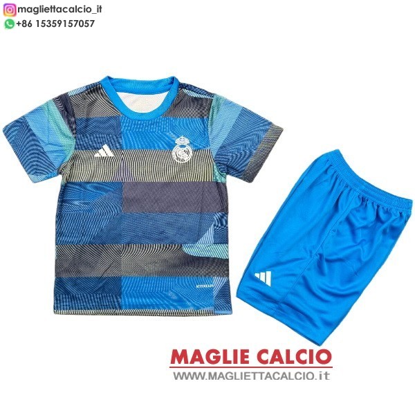 nuova speciale maglietta real madrid set completo bambino 2025-2026 blu