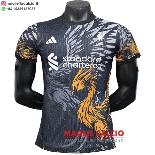nuova speciale giocatori divisione magliette liverpool 2025-2026 Nero Giallo