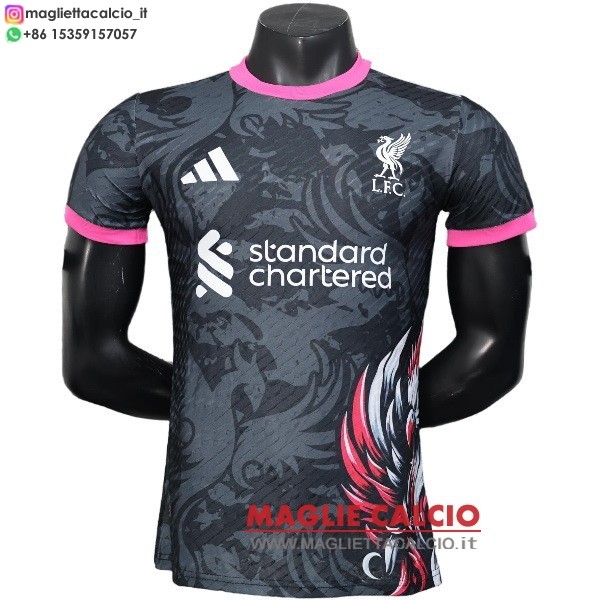 nuova speciale giocatori divisione magliette liverpool 2025-2026 Nero Rosa